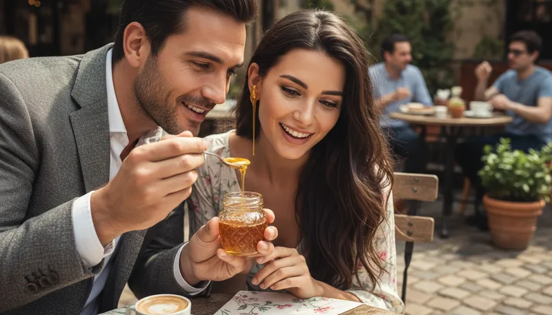 Illustration of pour honey into one's ear: Flatter someone insincerely.