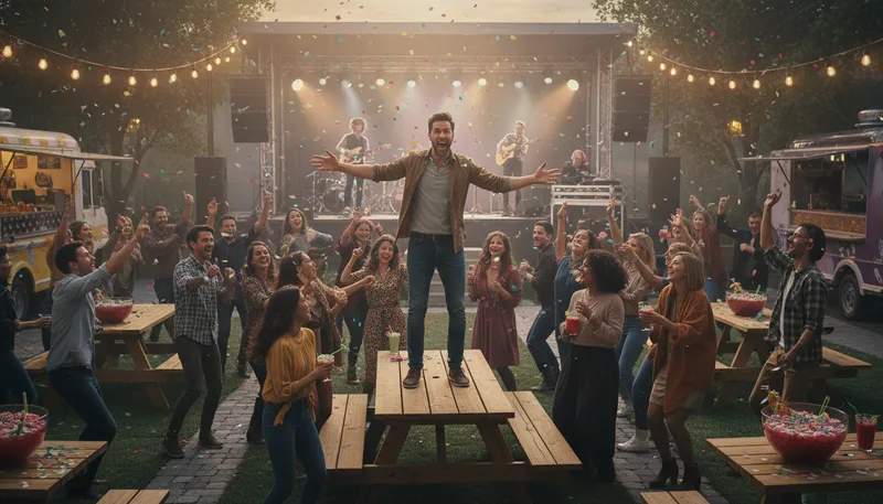 Illustration of let's get this party started: an invitation to begin the fun