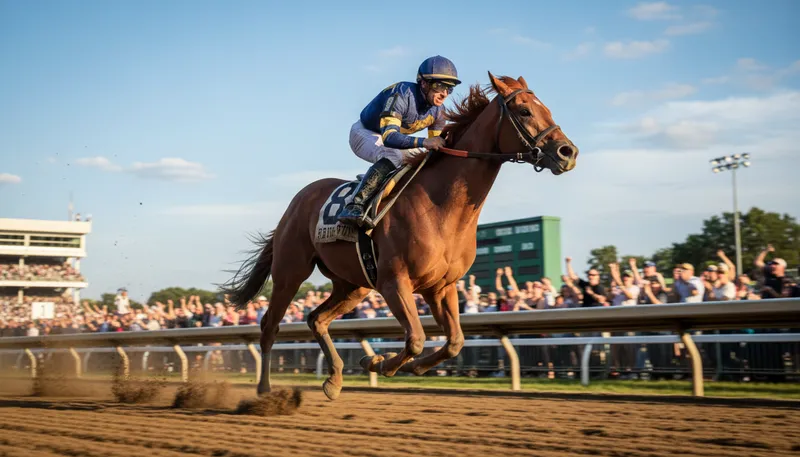 Illustration of jockey: A person who rides horses in races.