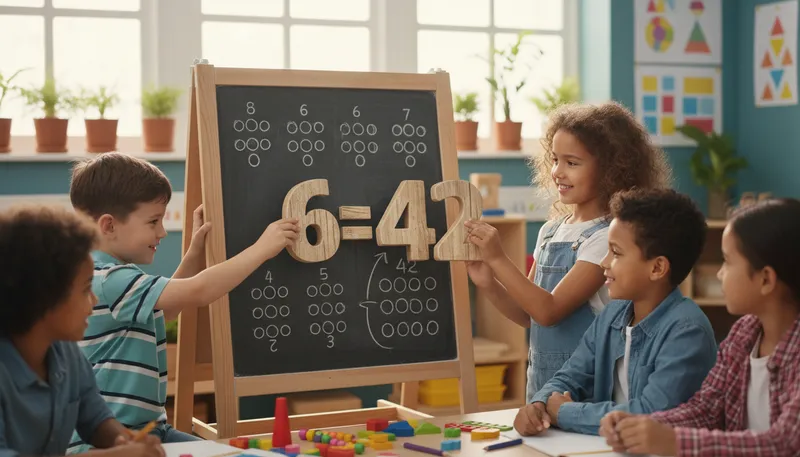 Illustration of product: result of multiplying two numbers