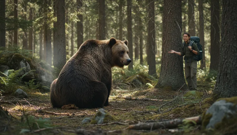 Illustration of does a bear shit in the woods: the answer is definitely yes.