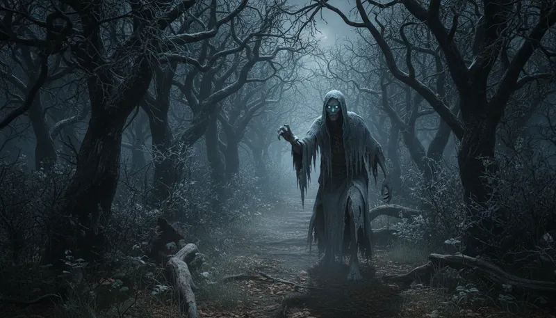 Illustration of wight: A creature or being, often mythical.