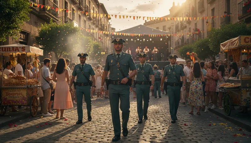 Illustration of guardia: police force in Spain