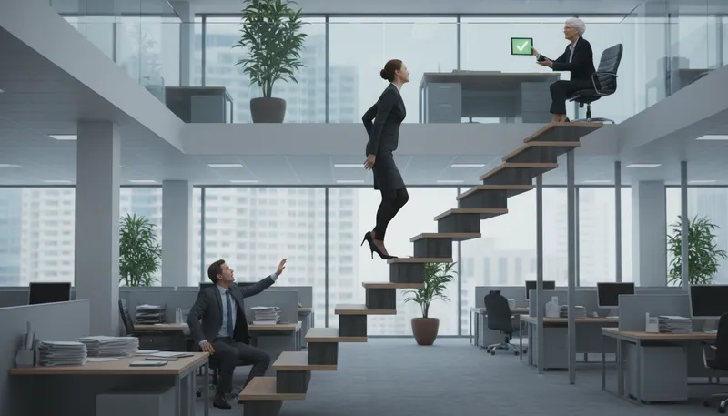 Illustration of go over someone's head: To bypass someone’s authority or knowledge.