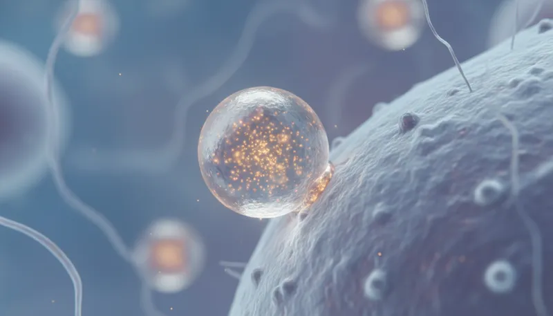 Illustration of vesicle: A small fluid-filled sac in biology.