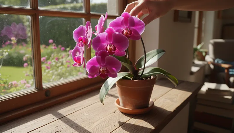 Illustration of orchid: A beautiful flowering plant.