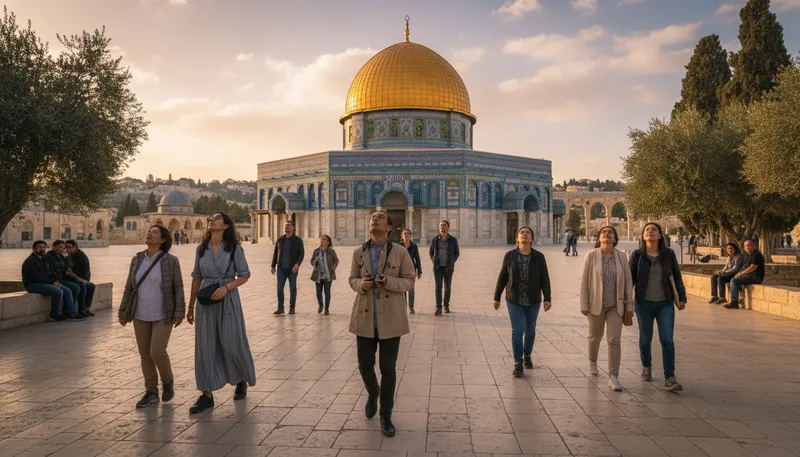 Illustration of aqsa: A famous mosque in Jerusalem.