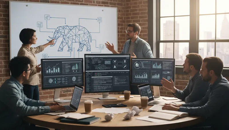 Illustration of hadoop: An open-source framework for big data.