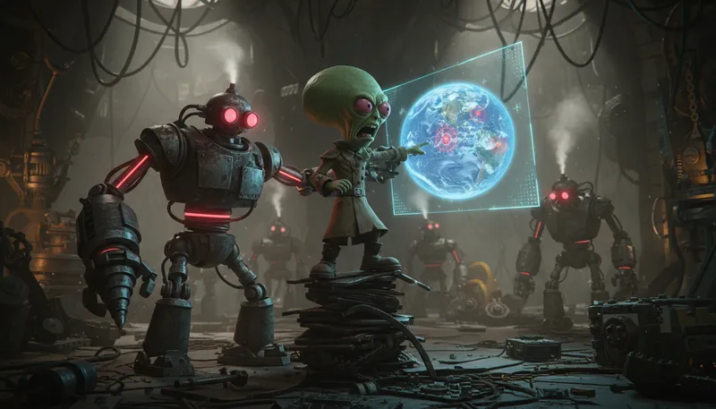 Illustration of zim: A fictional character from a popular animated series.