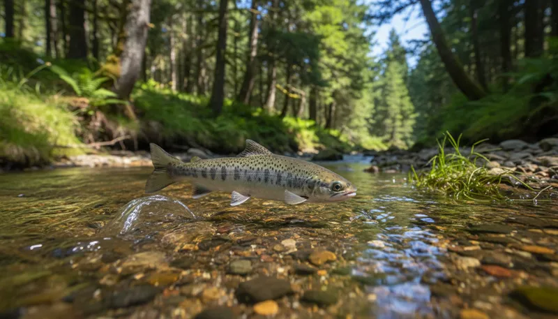 Illustration of parr: The young stage of a salmon or trout.