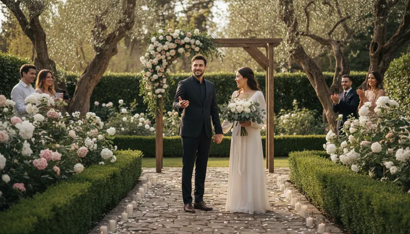 Illustration of lead someone to the altar: to guide someone to marriage.