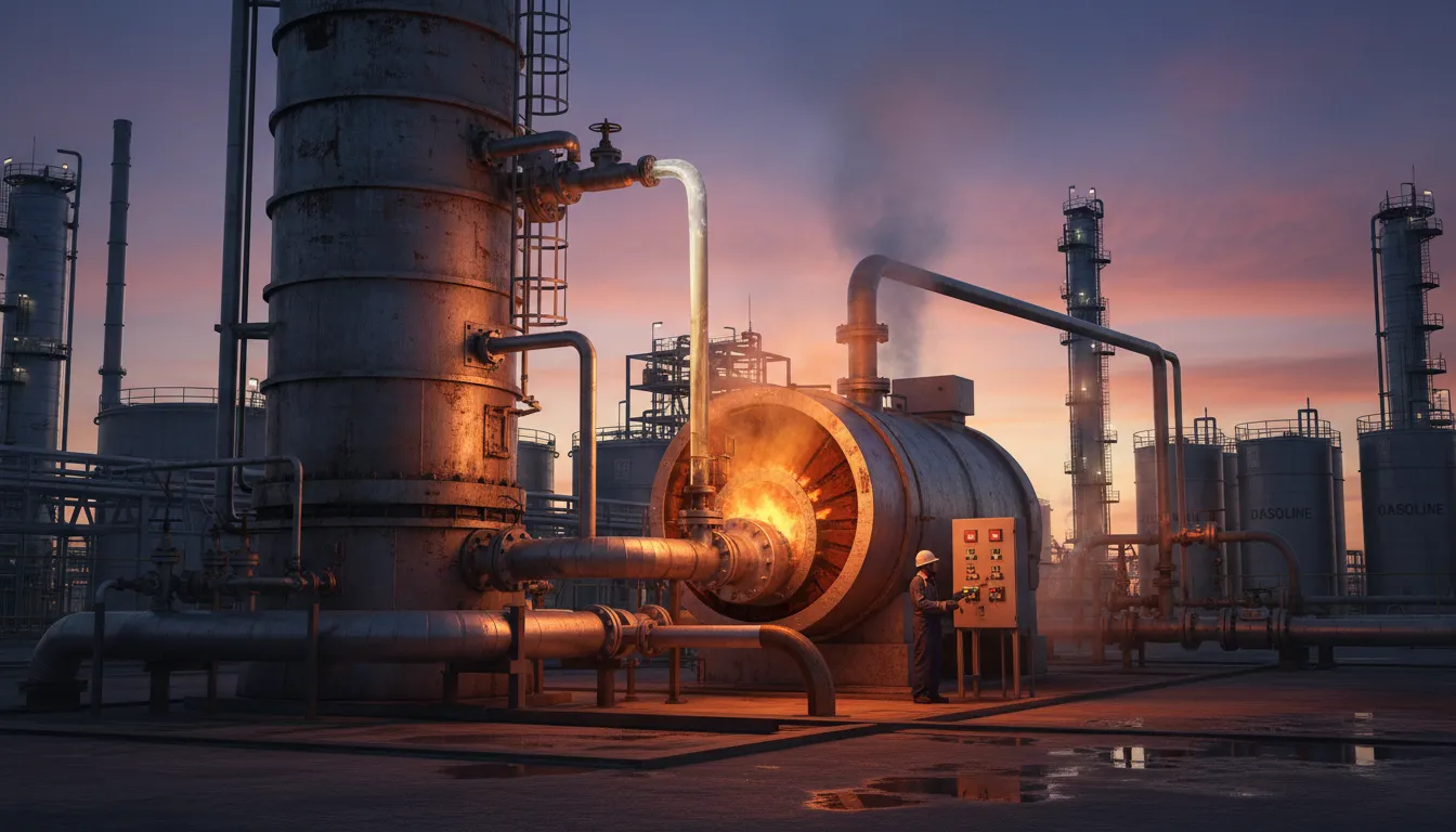 Illustration of crude oil: Oil in its natural state, taken from the ground before it is processed.